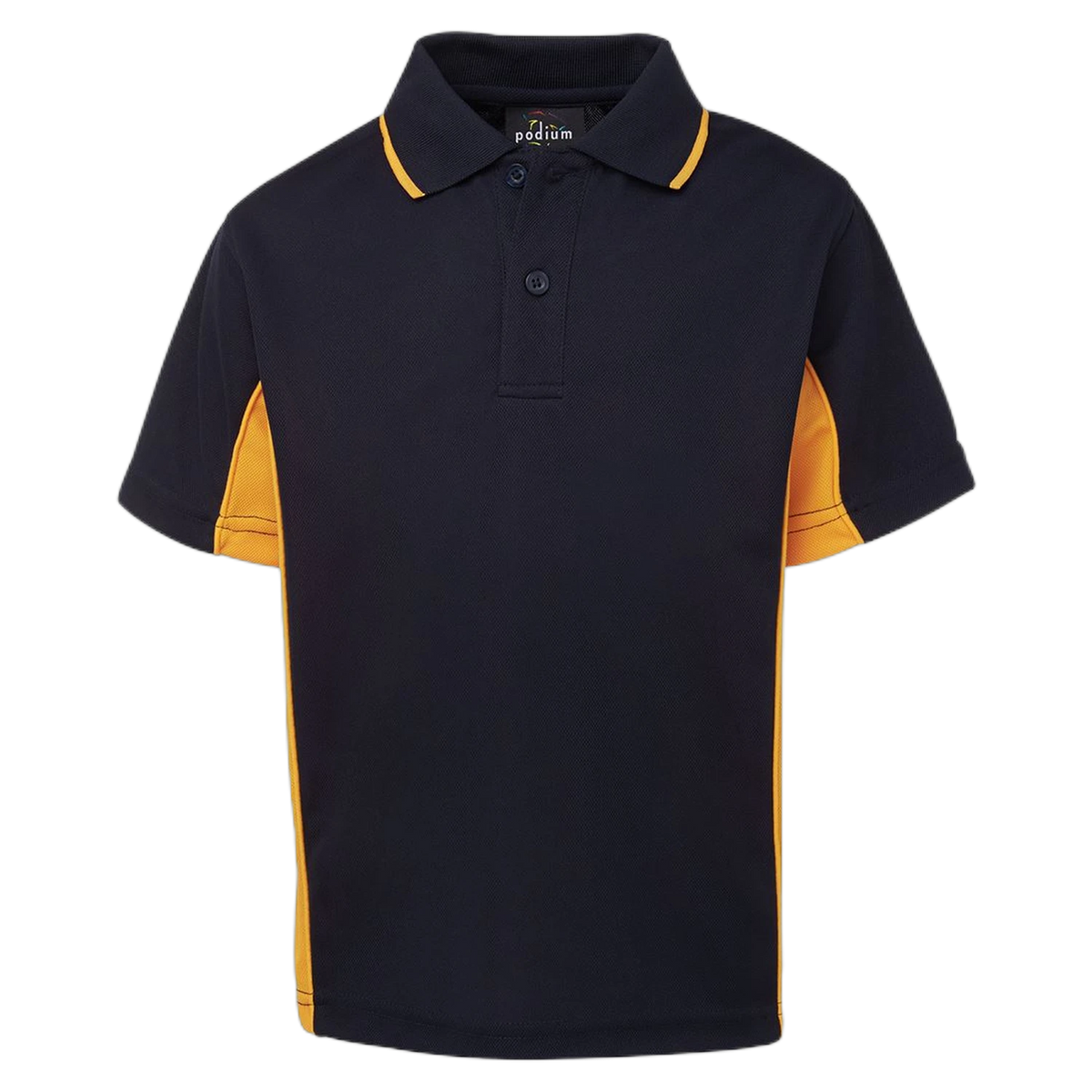 Podium Kids Contrast Polo 7PP3 - Navy/Gold