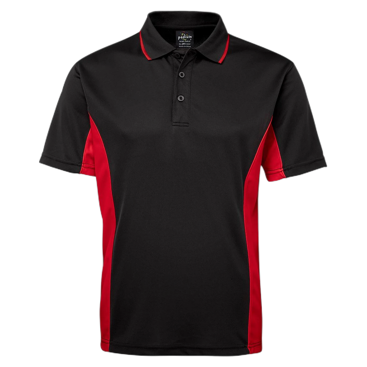 Podium Contrast Polo 7PP - Black/Red
