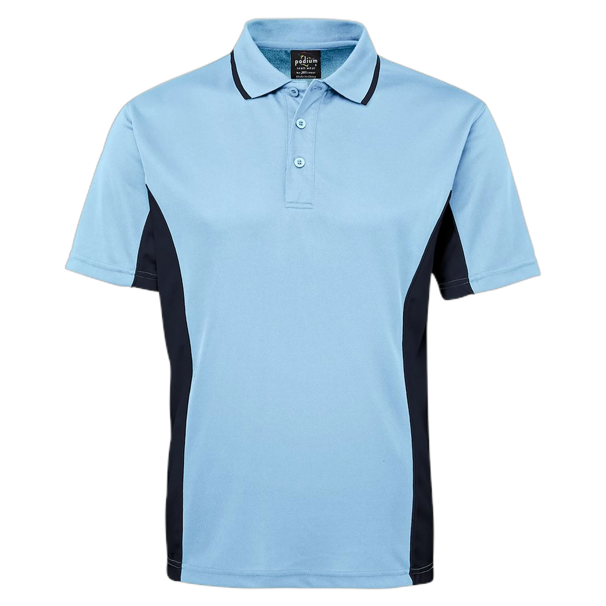 Podium Contrast Polo 7PP - Lt Blue/Navy