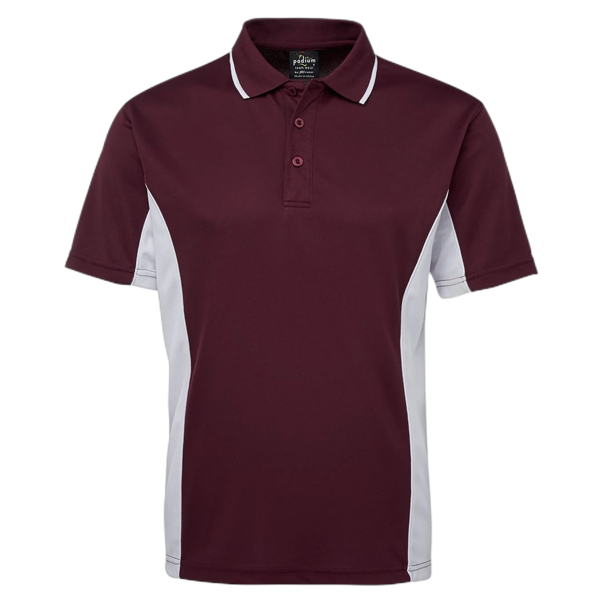 Podium Contrast Polo 7PP - Maroon/White