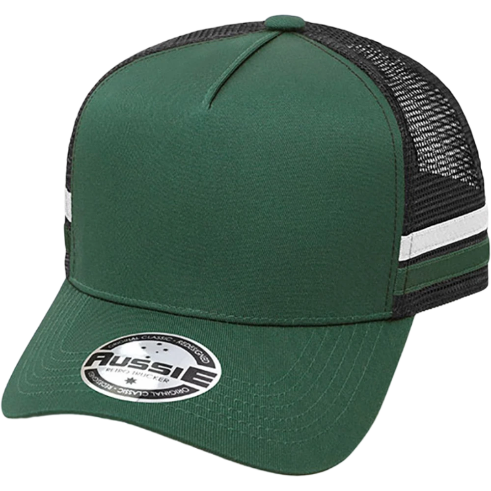 AH456 – A-Frame Striped Trucker Cap