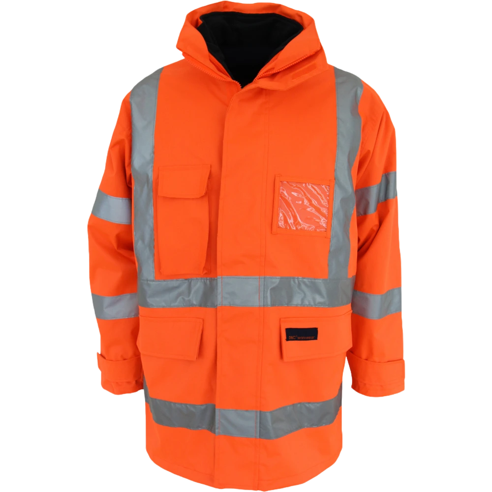 DNC HiVis "6 in 1" Breathable Rain Jacket Biomotion 3572