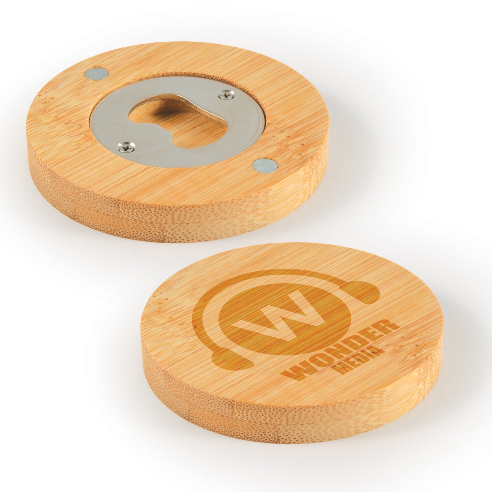 Discus Bamboo Bottle Opener