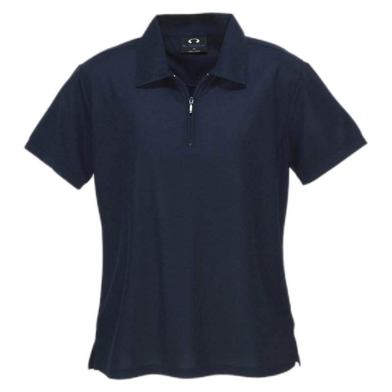 Biz Collection Micro Womens Waffle Short Sleeve Polo P3325