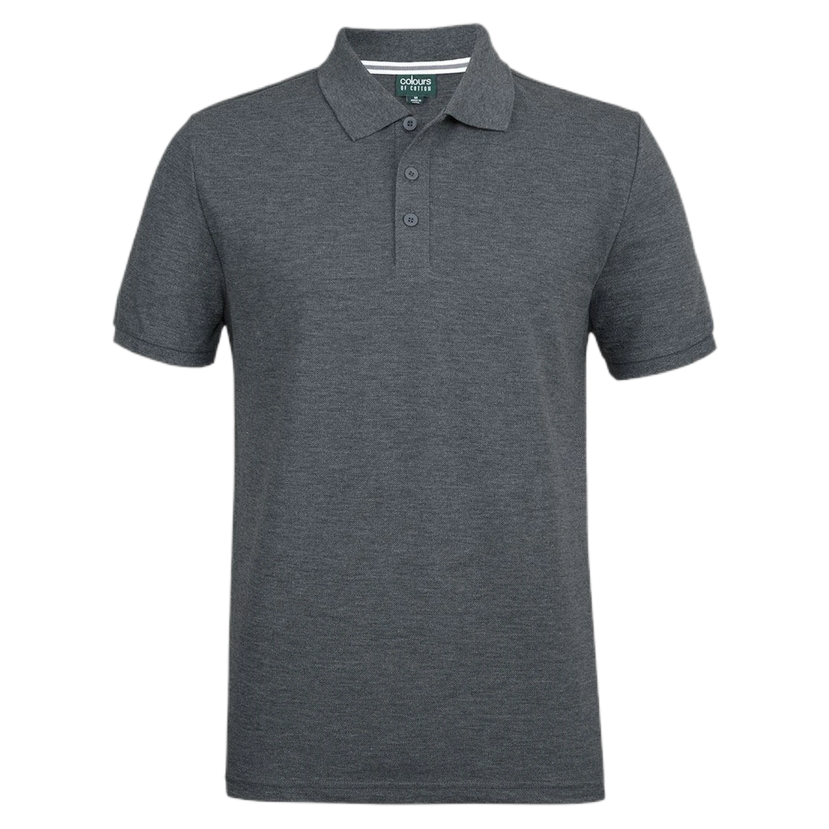 C of C Pique Polo S2MP - Charcoal Marle