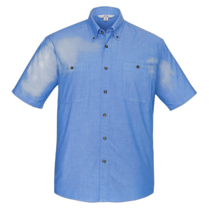 Biz Collection Chambray Mens Short Sleeve Shirt SH113