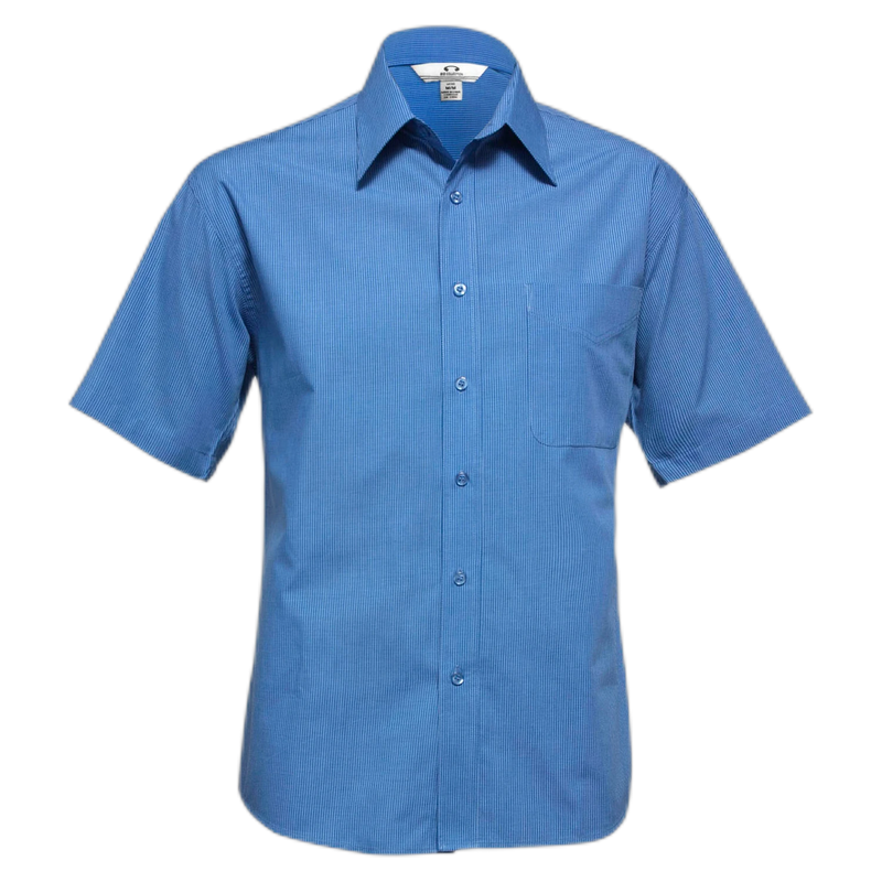 Biz Collection Micro Mens Check Short Sleeve Shirt SH817