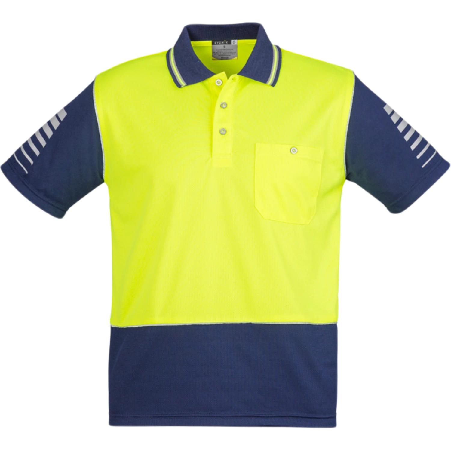 Syzmik Mens Hi Vis Zone Short Sleeve Polo ZH236