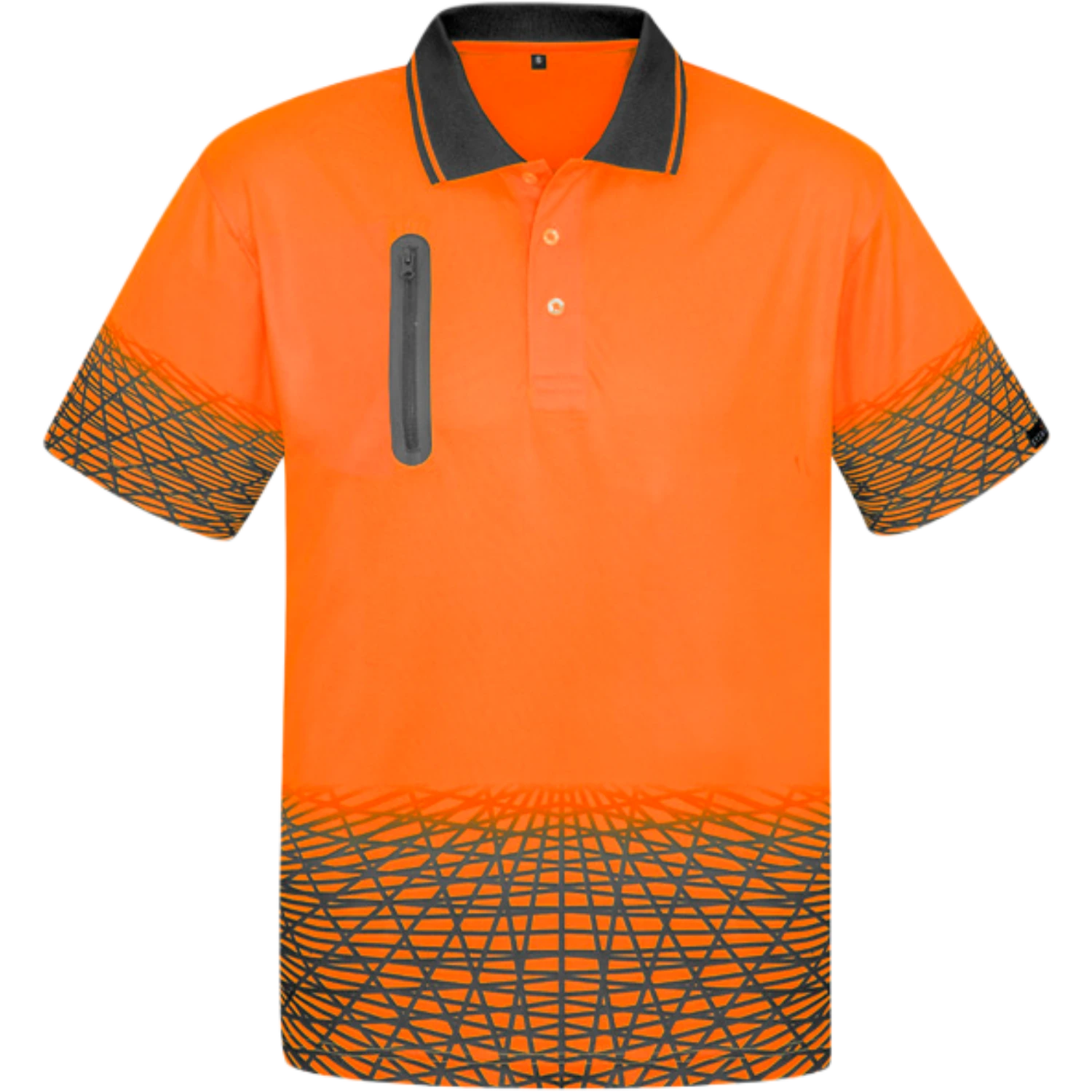 Syzmik Mens Hi Vis Tracks Short Sleeve Polo ZH300