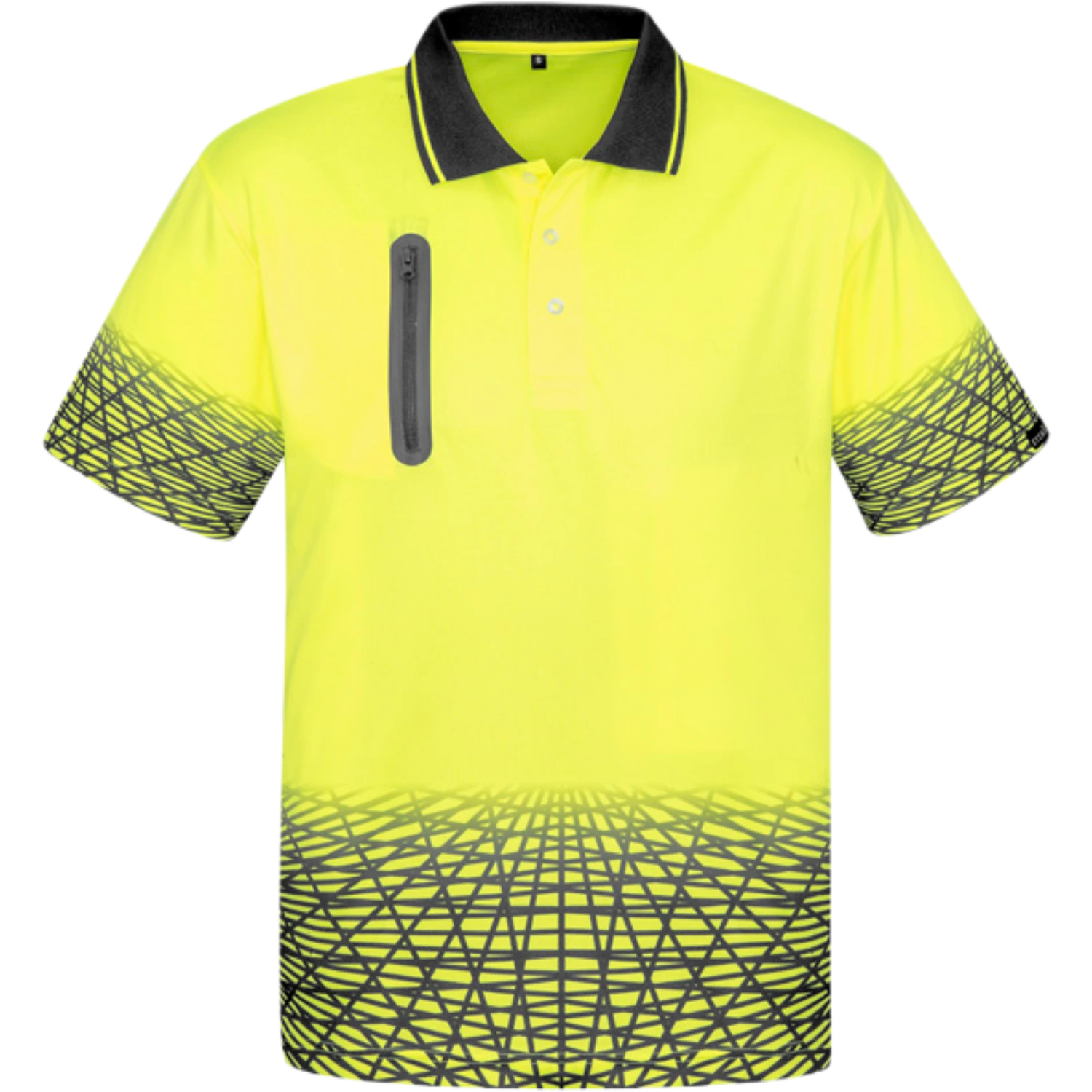 Syzmik Mens Hi Vis Tracks Short Sleeve Polo ZH300