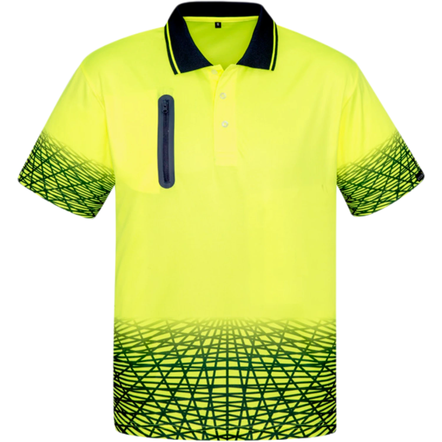 Syzmik Mens Hi Vis Tracks Short Sleeve Polo ZH300