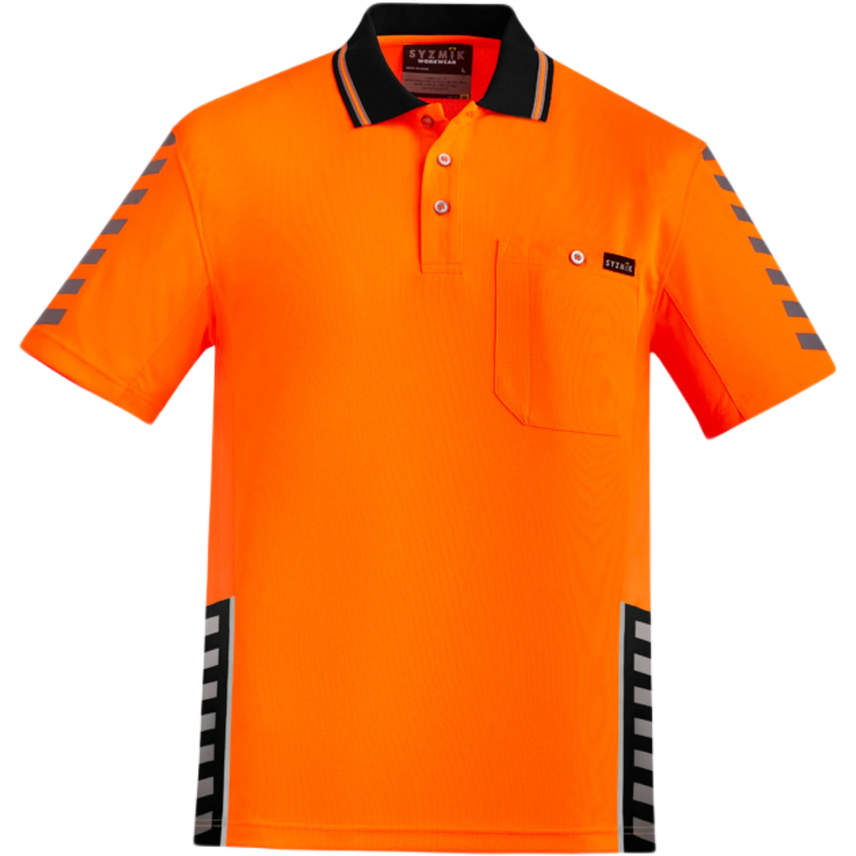Syzmik Mens Hi Vis Komodo Short Sleeve Polo ZH320