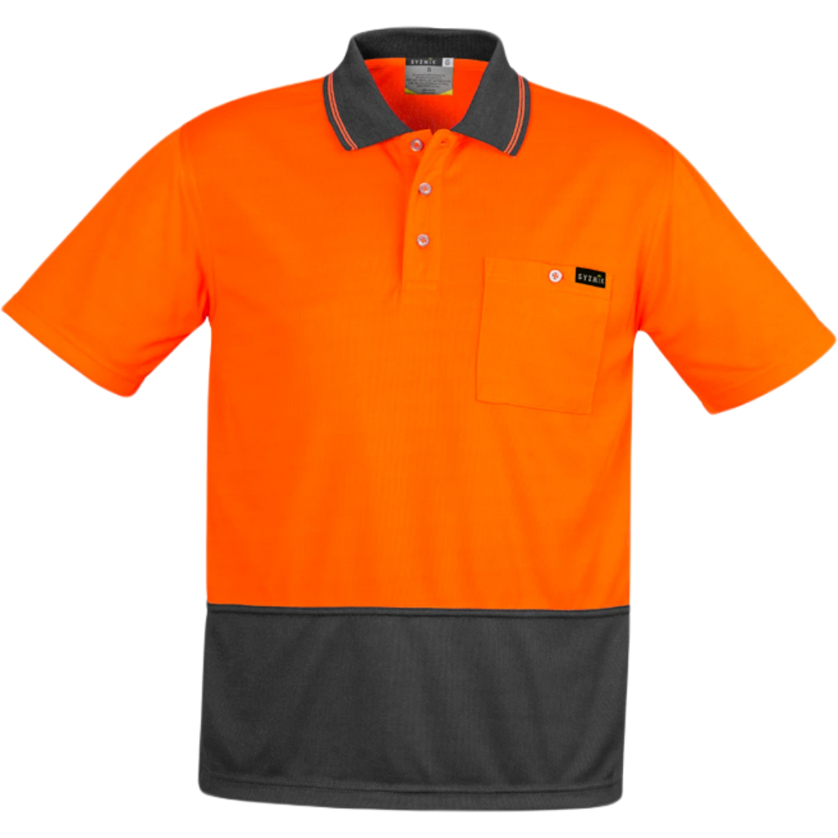 Syzmik Mens Hi Vis Comfort Back Short Sleeve Polo ZH415