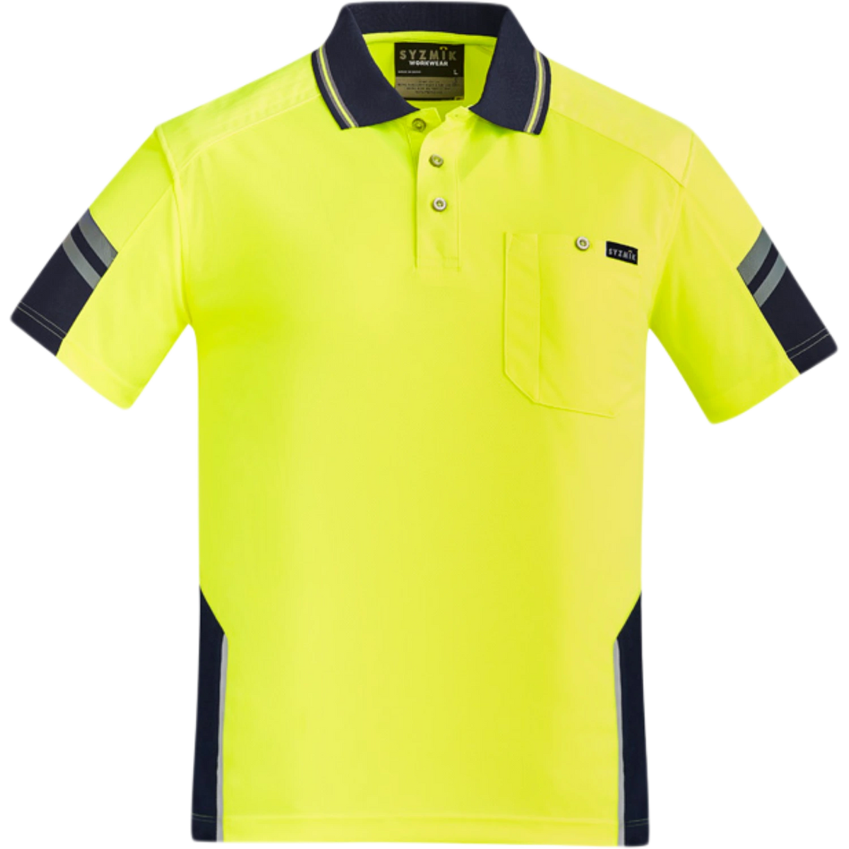 Syzmik Mens Hi Vis Reinforced Squad Short Sleeve Polo ZH465