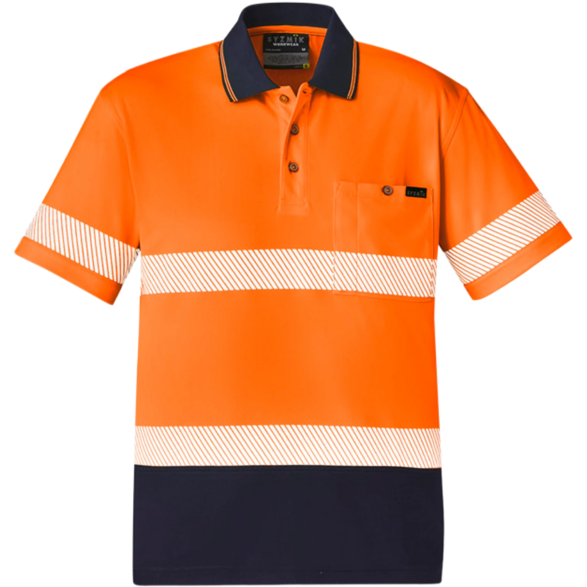 Syzmik Unisex Hi Vis Segmented Tape Short Sleeve Polo ZH535