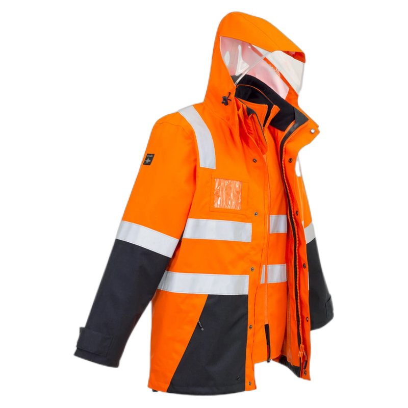 Syzmik Mens Hi Vis 4 In 1 Waterproof Jacket ZJ532