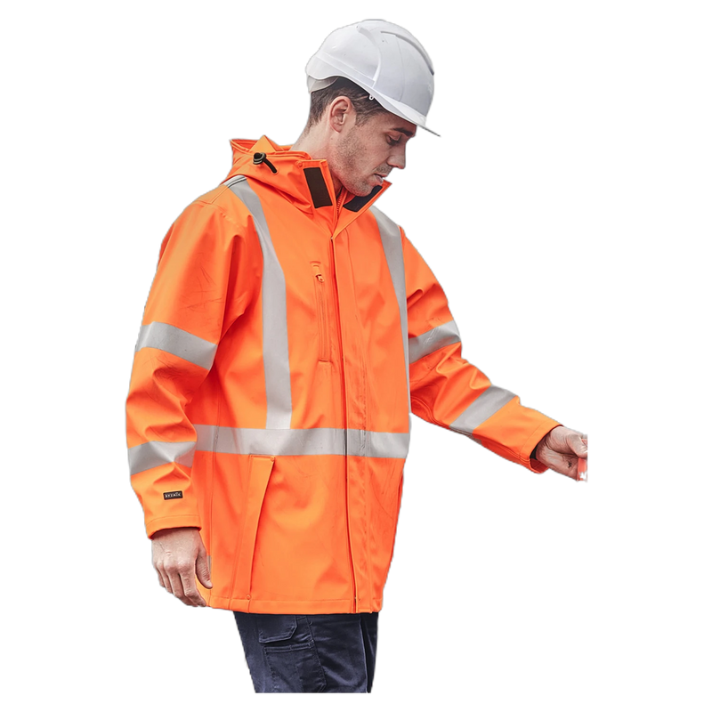 Syzmik Mens Hi Vis X Back Heavy Duty Waterproof Jacket ZJ620-AU