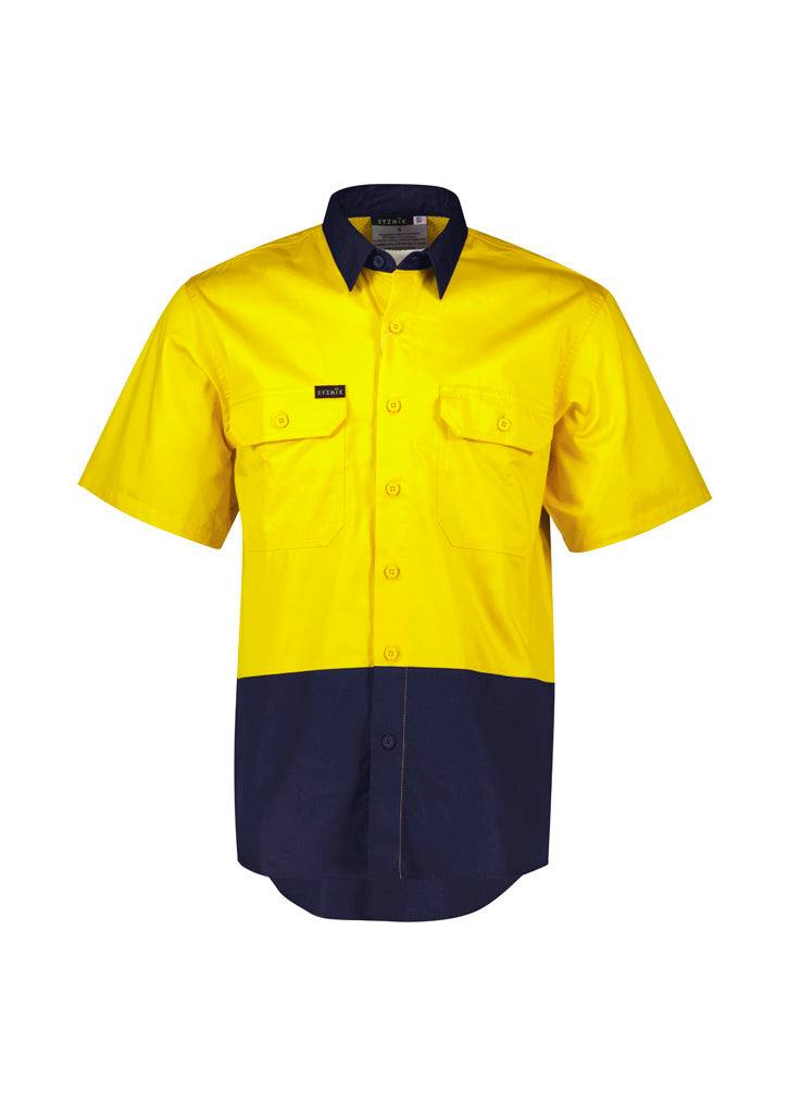 Mens Hi Vis Short Sleeve Shirt ZW115 - Printibly