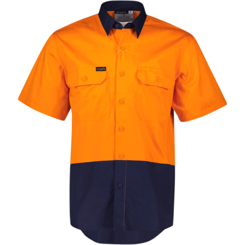 Syzmik Mens Hi Vis Short Sleeve Shirt ZW115