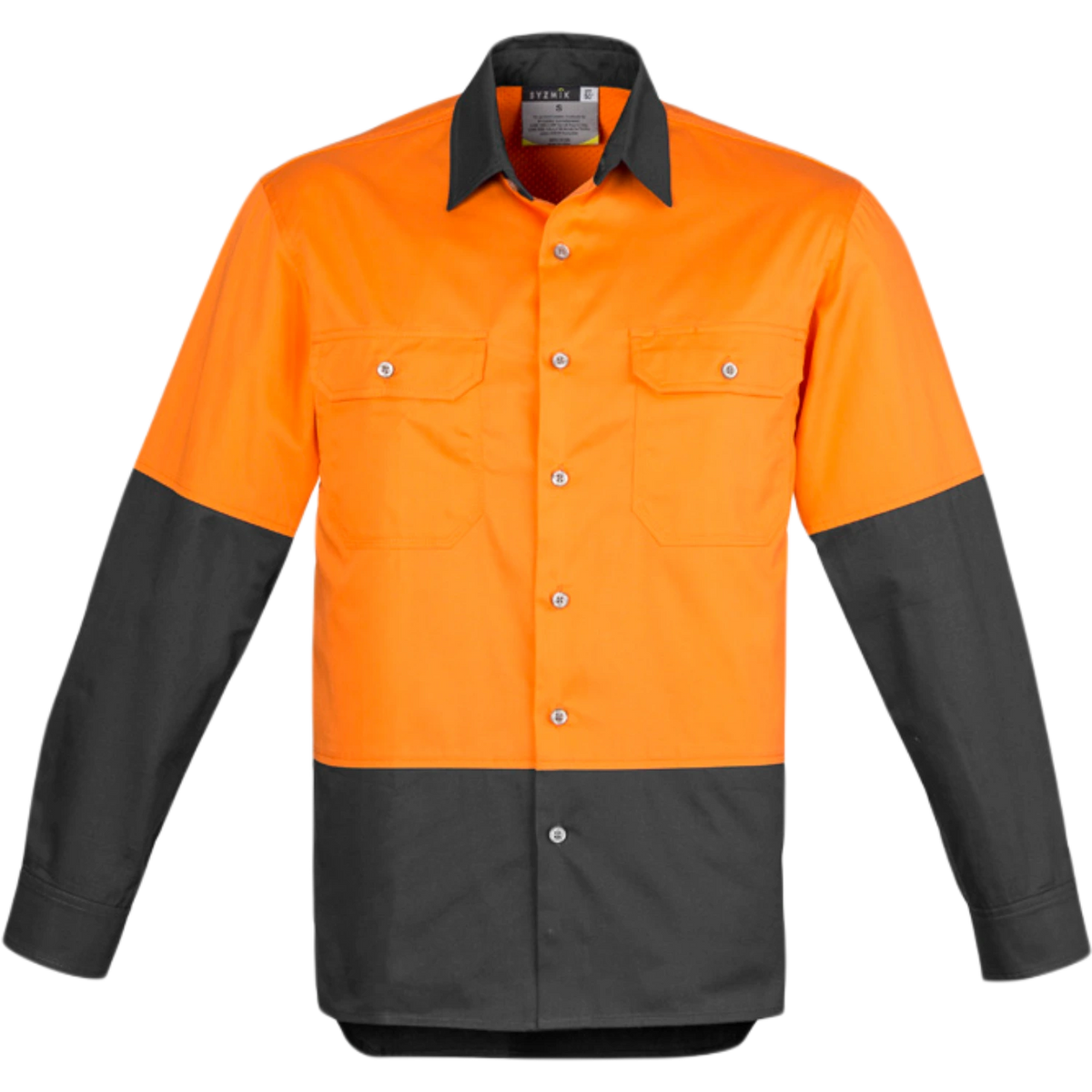 Syzmik Mens Industrial Long Sleeve Shirt ZW122