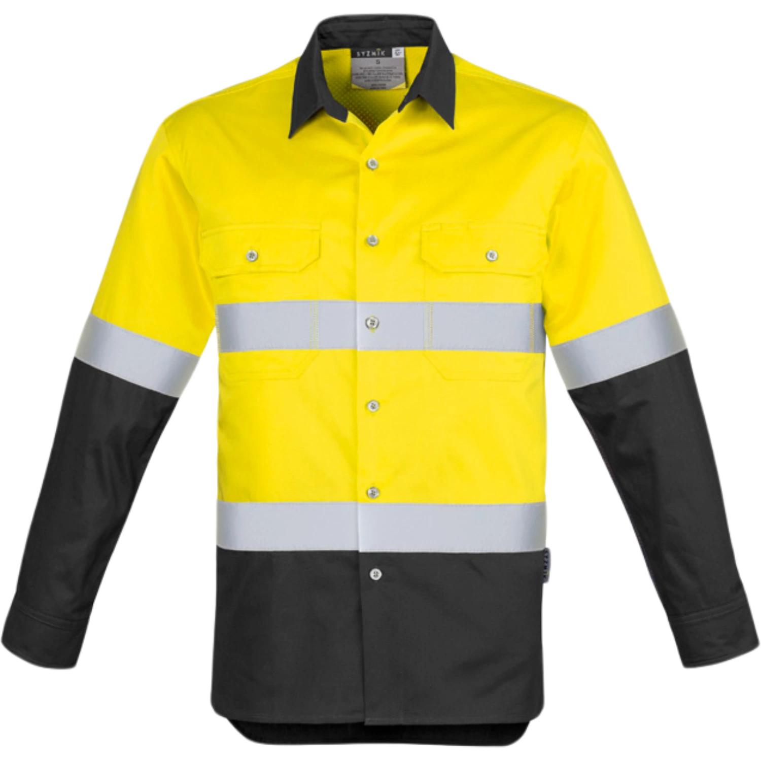 Syzmik Mens Industrial Long Sleeve Shirt Hoop Taped ZW123