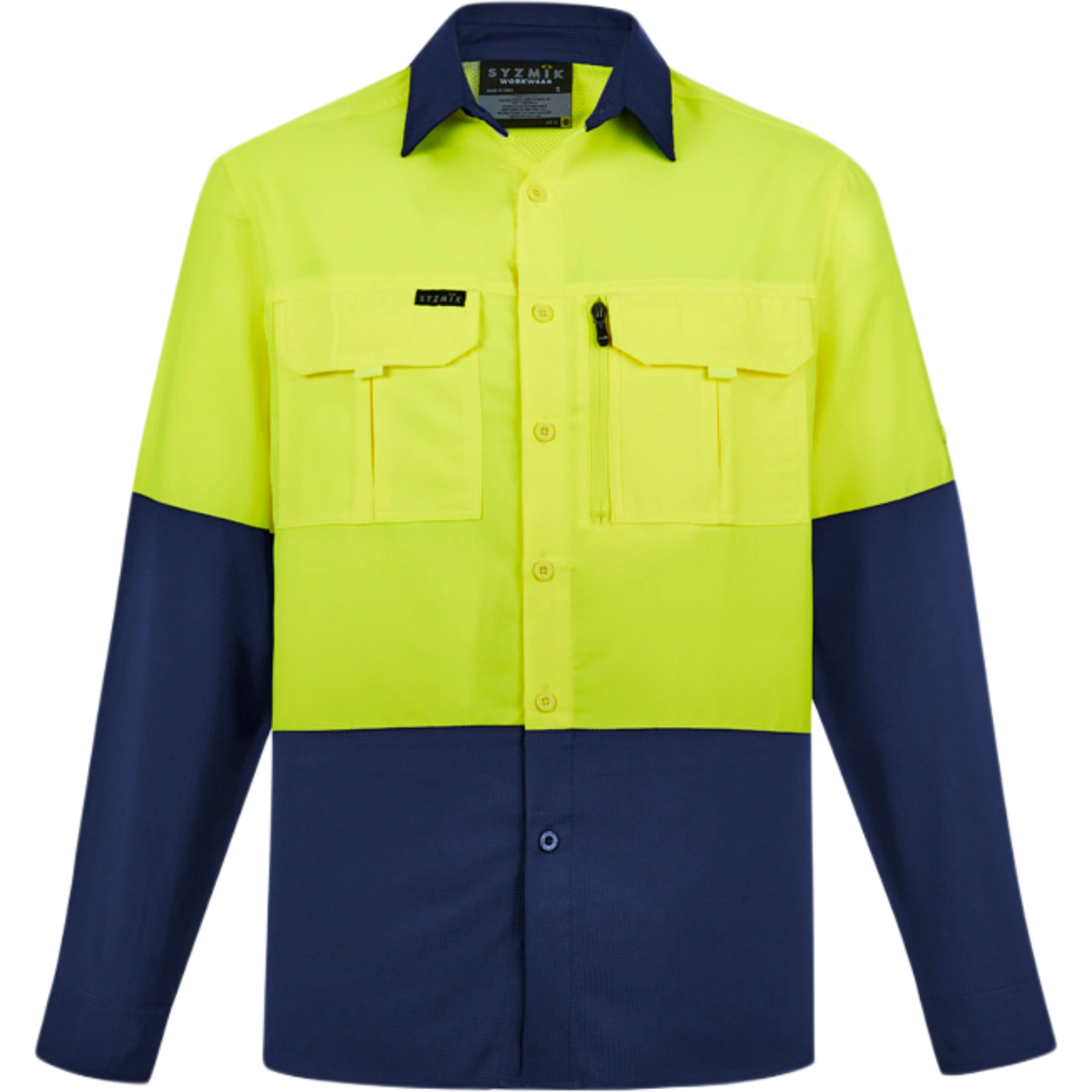 Syzmik Mens Hi Vis Outdoor Long Sleeve Shirt ZW468
