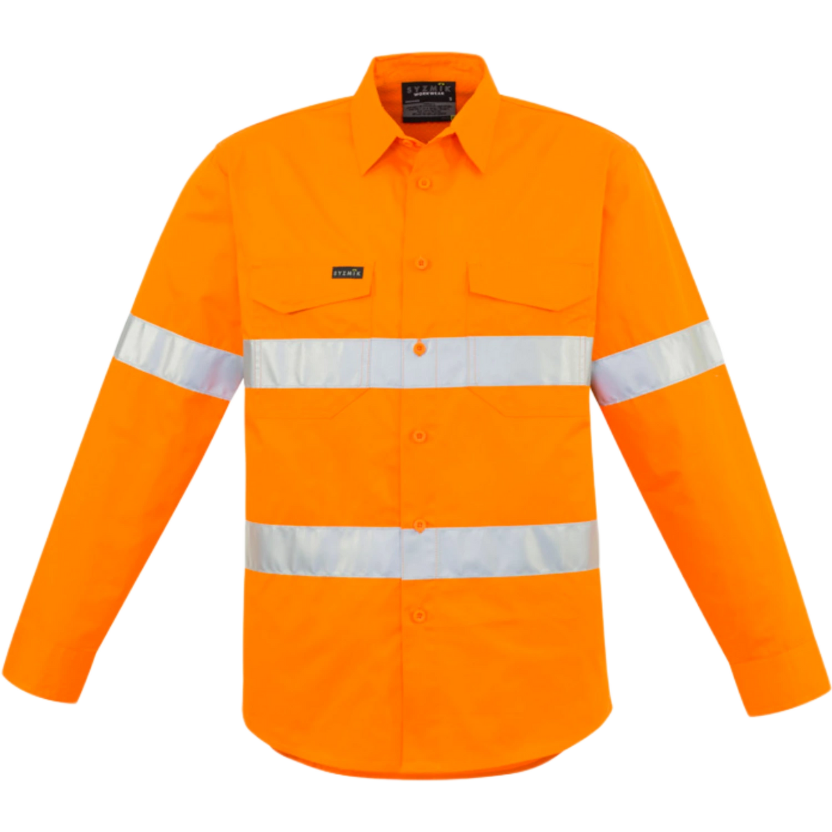 Syzmik Mens Hi Vis Hoop Taped Long Sleeve Shirt ZW640