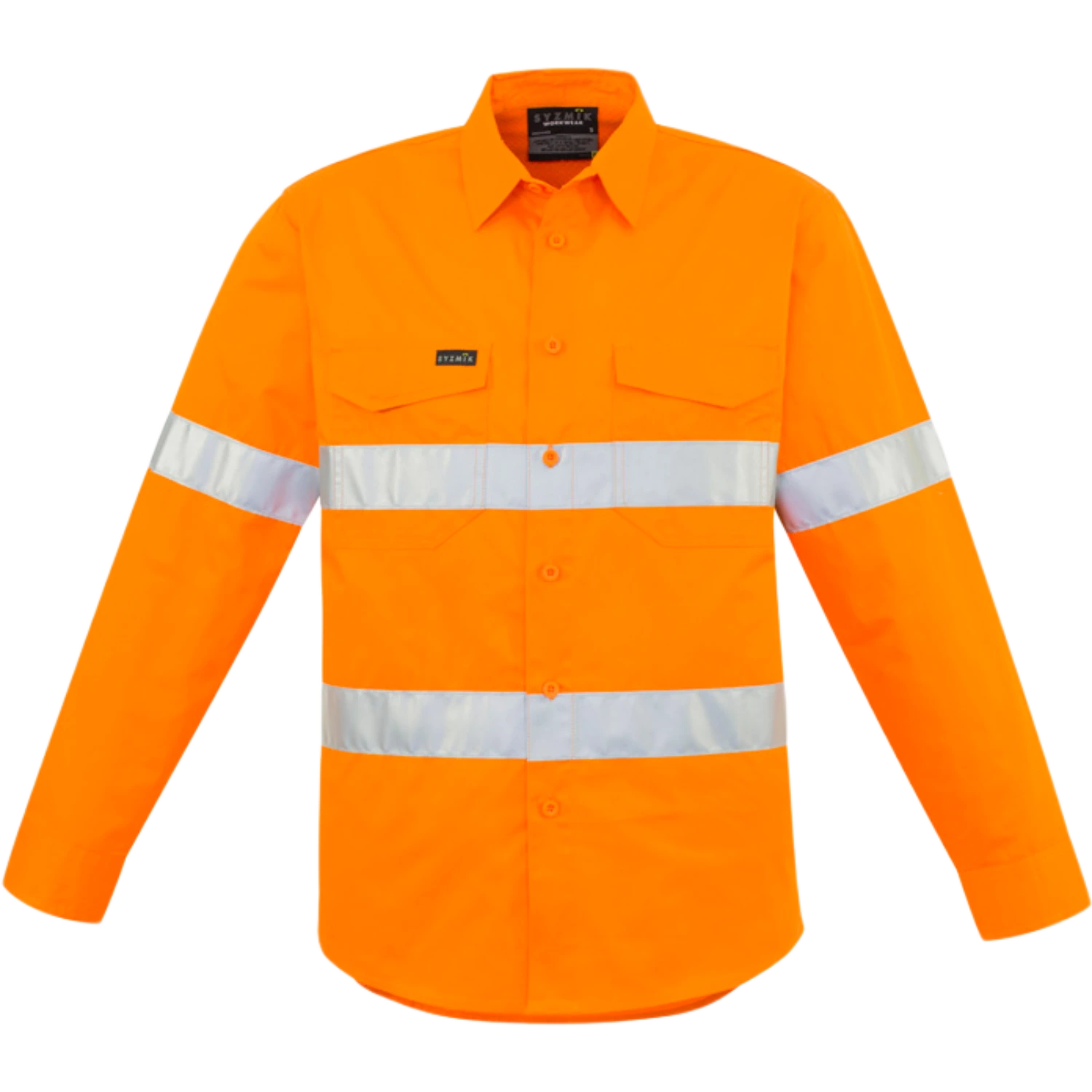 Syzmik Mens Hi Vis Hoop Taped Long Sleeve Shirt ZW640