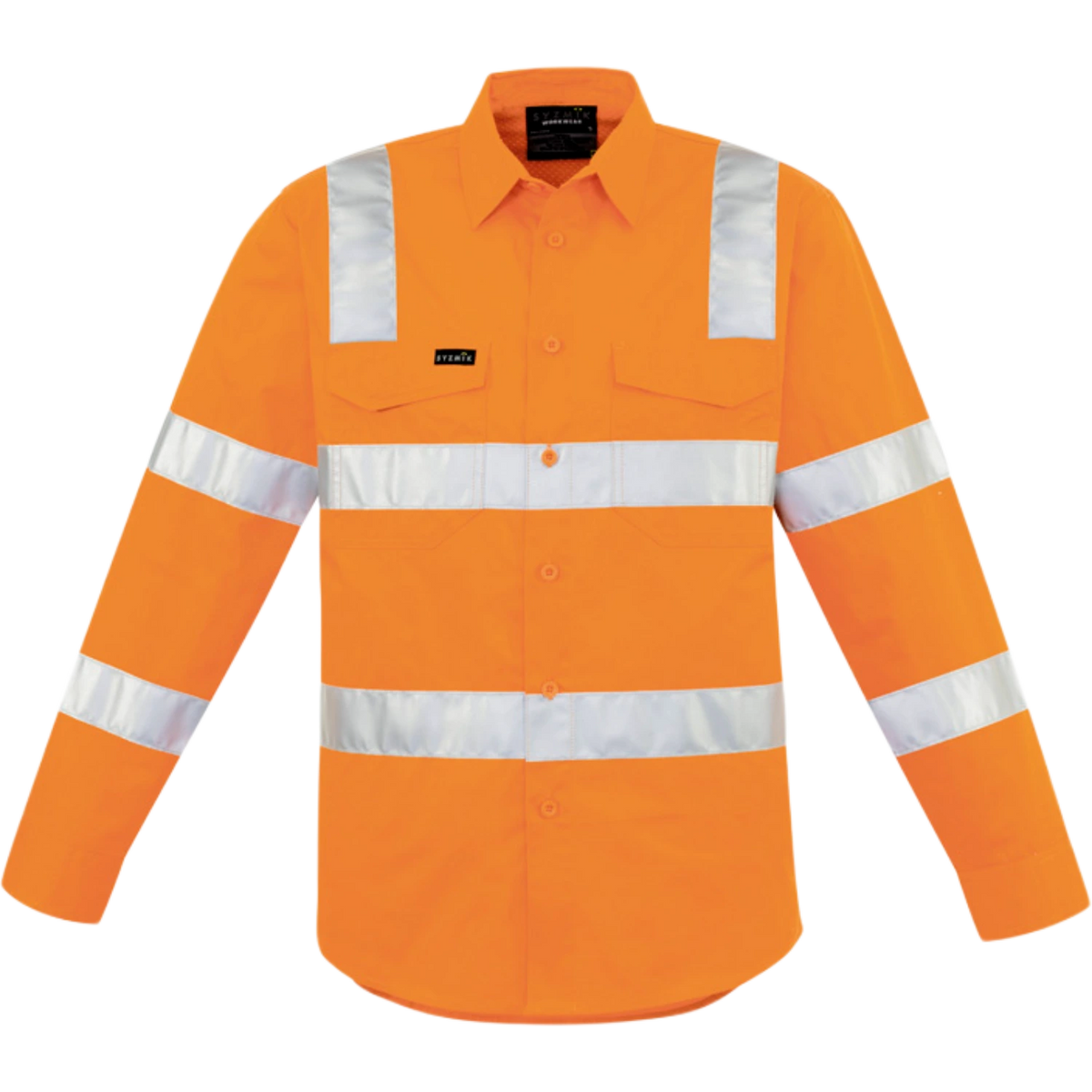 Syzmik Mens Bio Motion VIC Rail Long Sleeve Shirt ZW680