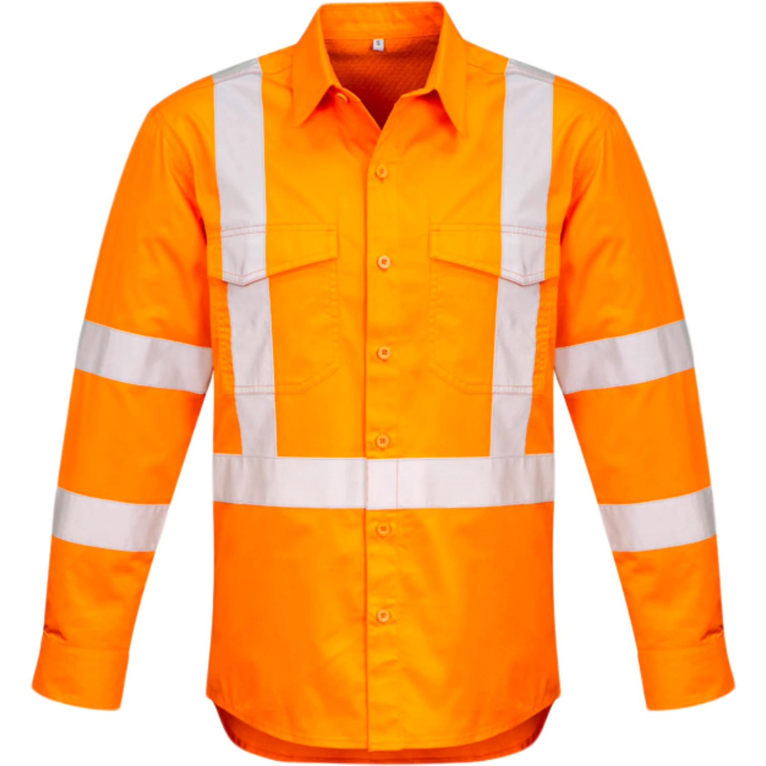 Syzmik Mens Hi Vis X Back Taped Long Sleeve Shirt SW690