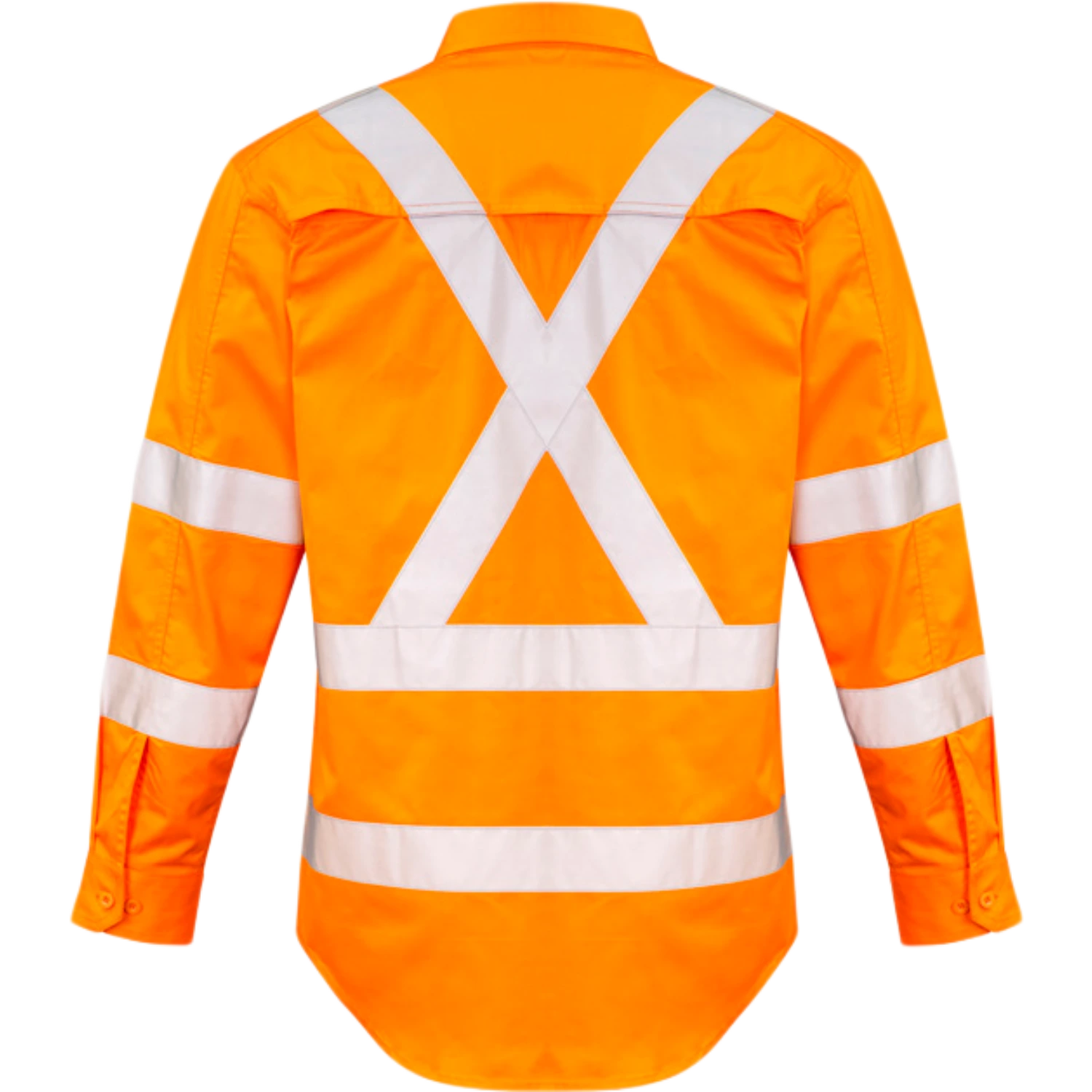 Syzmik Mens Hi Vis X Back Taped Long Sleeve Shirt SW690