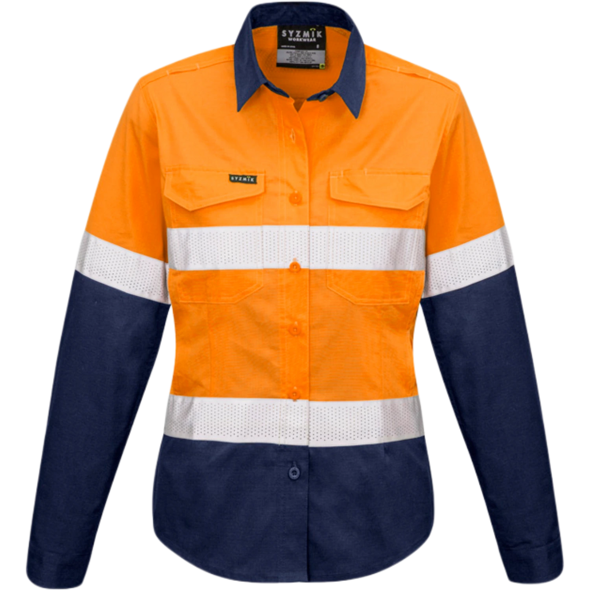 Syzmik Womens Rugged Cooling Hi Vis Taped Long Sleeve Shirt ZW720