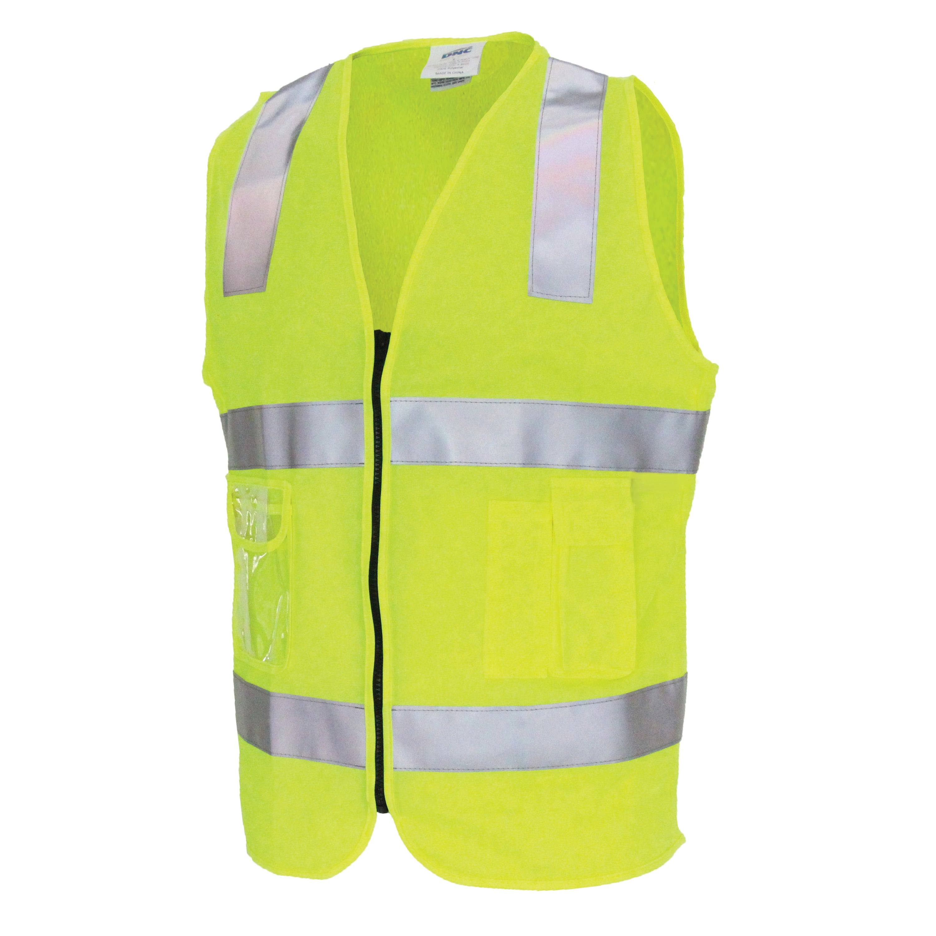 Safety Vest with ID Card Holder & Reflective Tape 3507 - Printibly