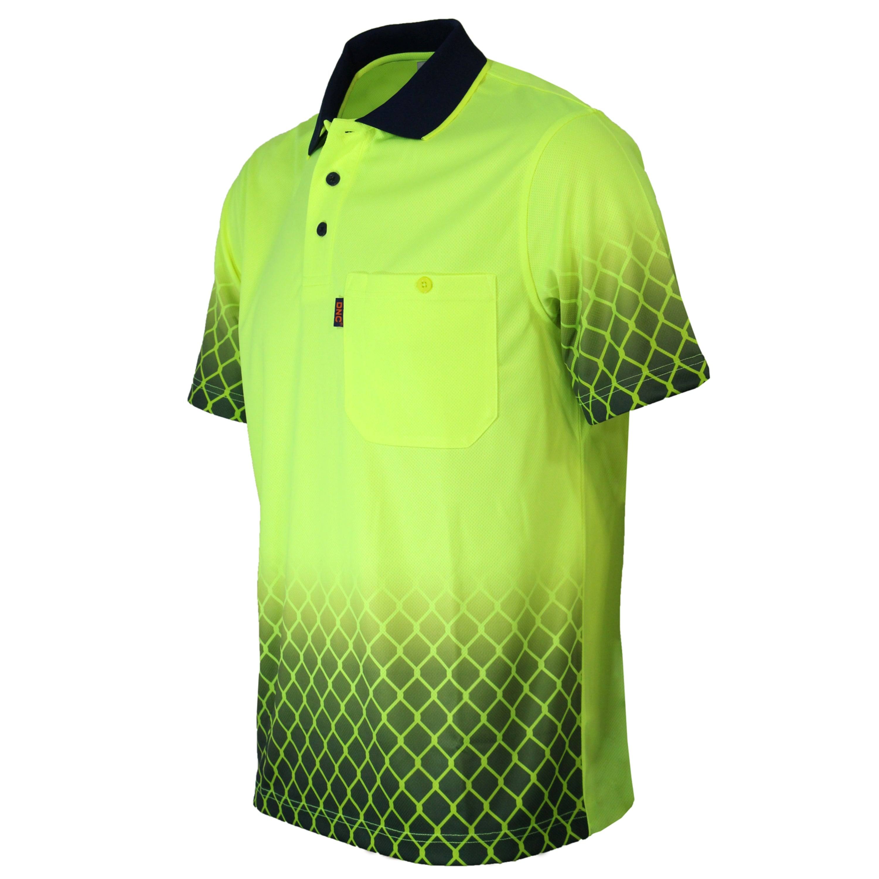 Hi Vis Metal Mesh Sublimated Polo 3551 - Printibly