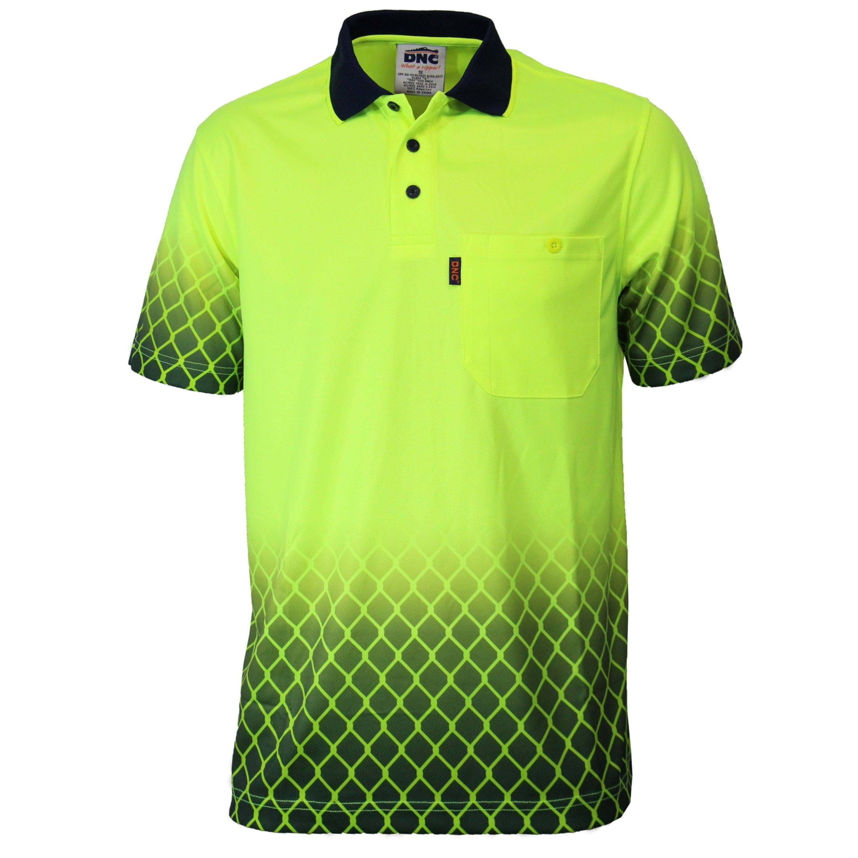 Hi Vis Metal Mesh Sublimated Polo 3551 - Printibly