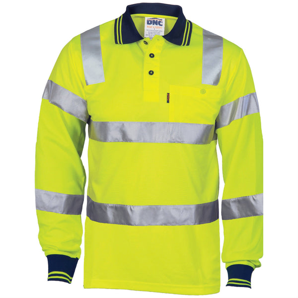 DNC Safety HI Vis Polo 3713 Reflective QLD Traffic Compliant | Printibly