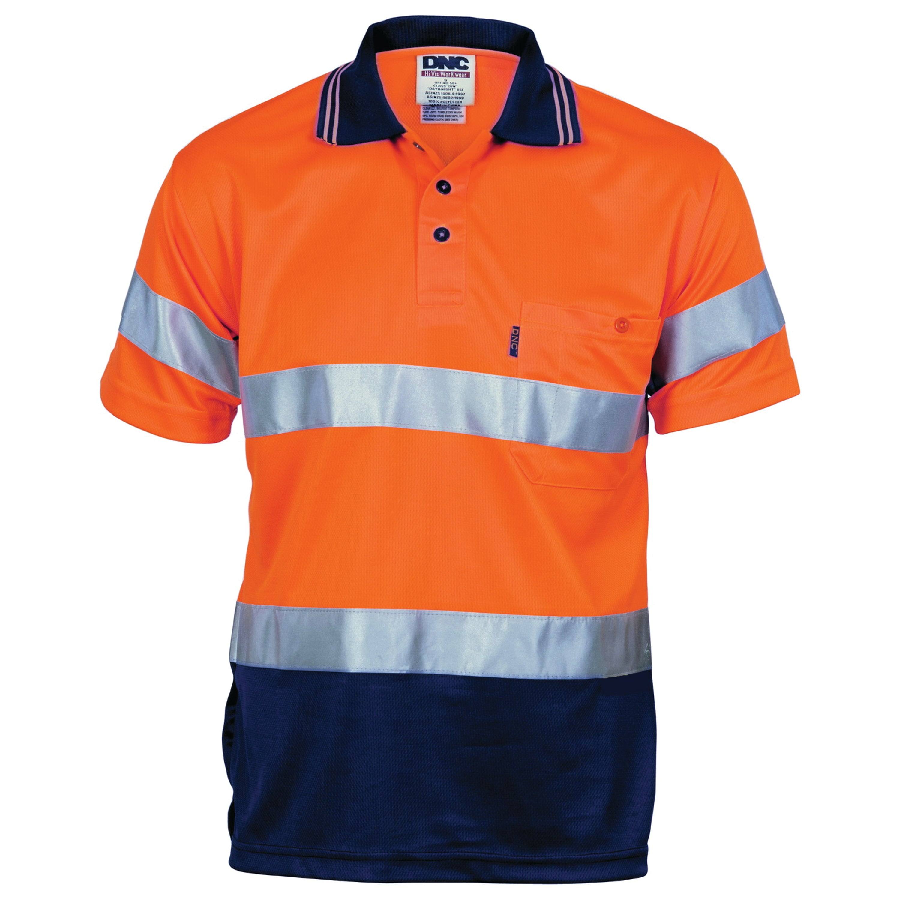 HiVis Cool Breathe Polo Shirt With CSR R/Tape - Short Sleeve 3715 - Printibly