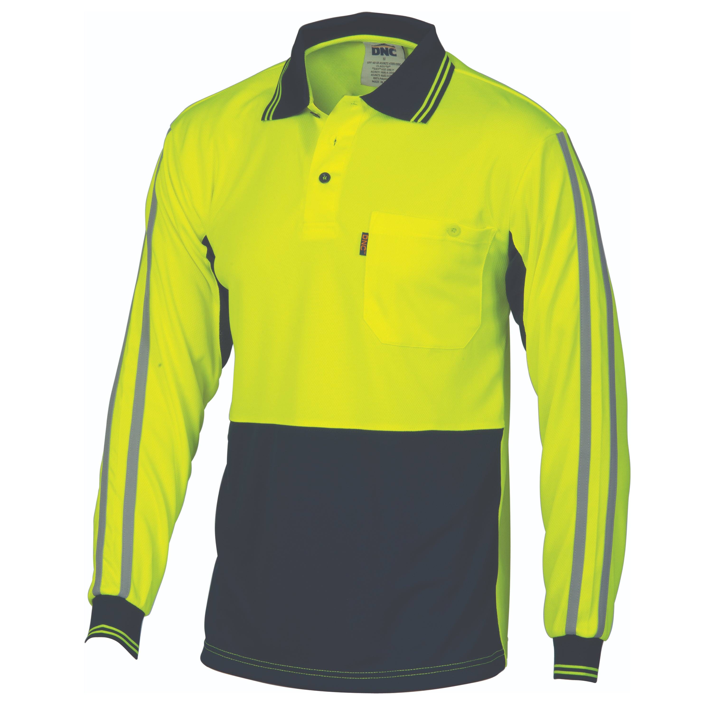 HiVis Cool-Breathe Striped Pipe Polo 3756 - Printibly