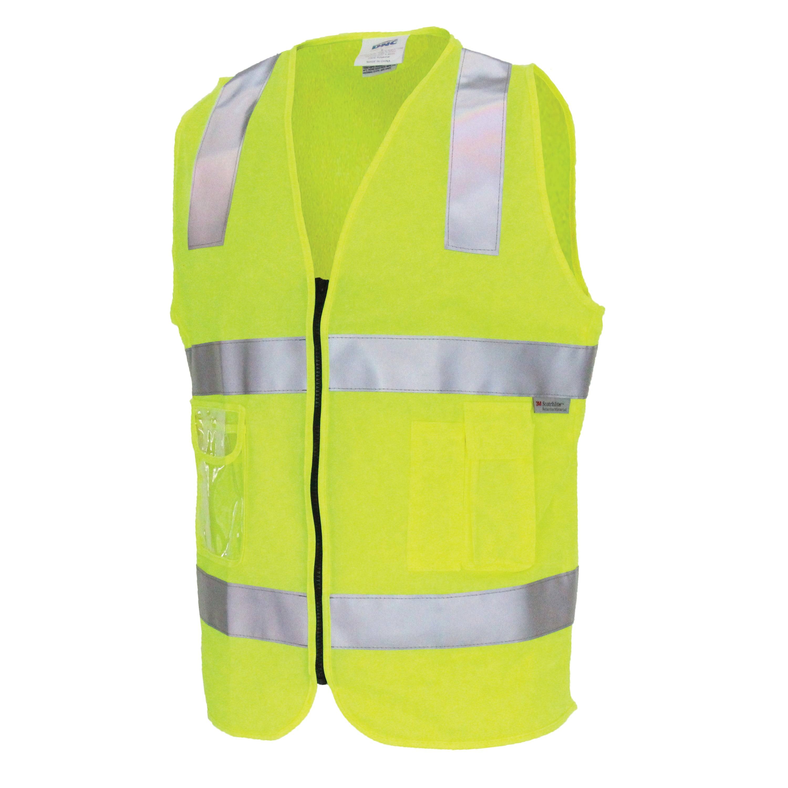 Safety Vest with ID Card & Phone Holder & Reflective 3807 - Printibly