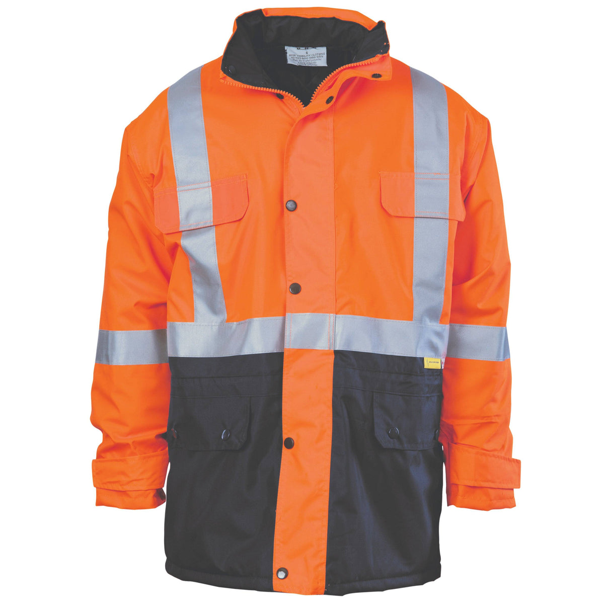 DNC HiVis Two Tone Quilted Jacket With 3M R/Tape 3863
