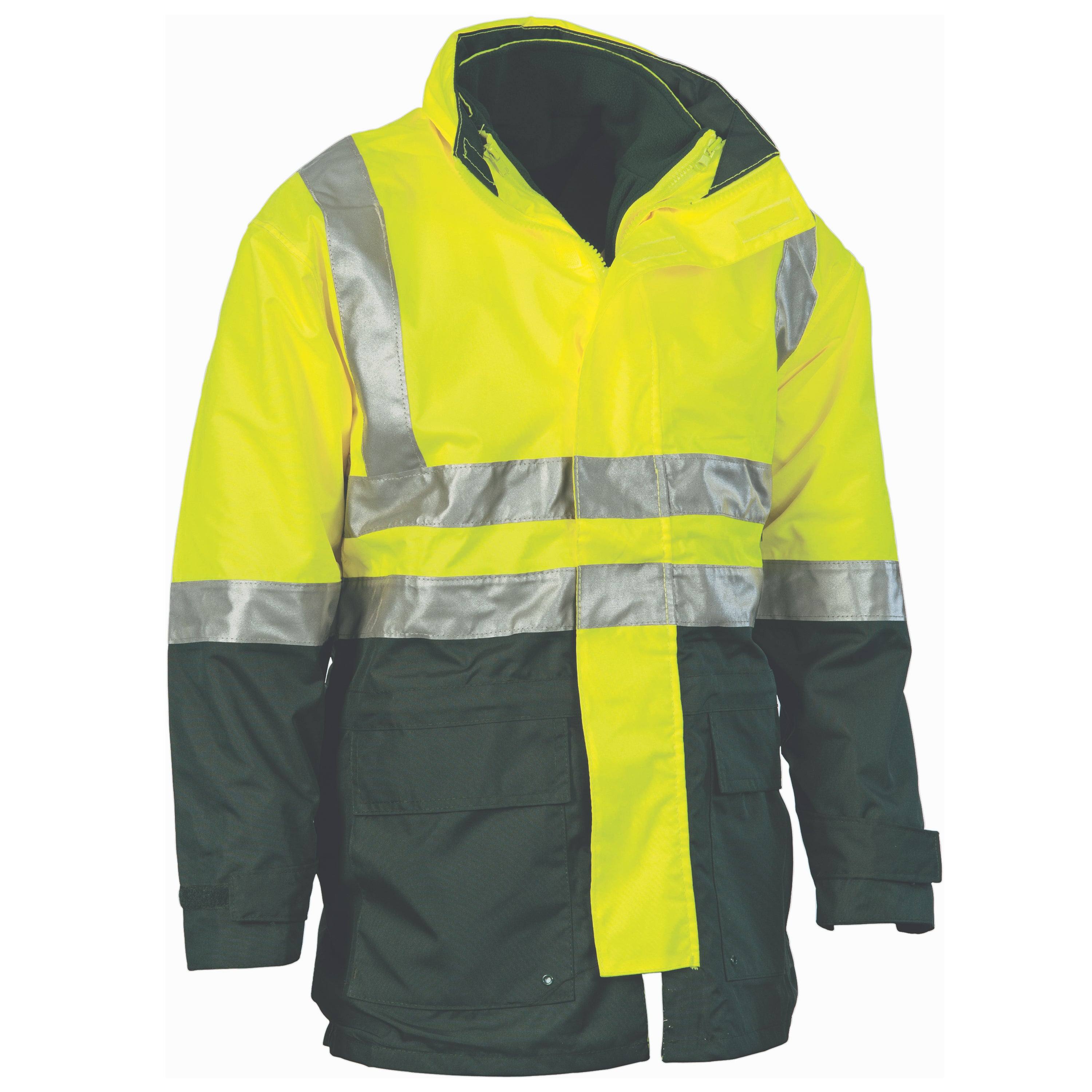 4 in 1 HiVis Two Tone Jacket with Vest and 3M R/Tape 3864 - Printibly