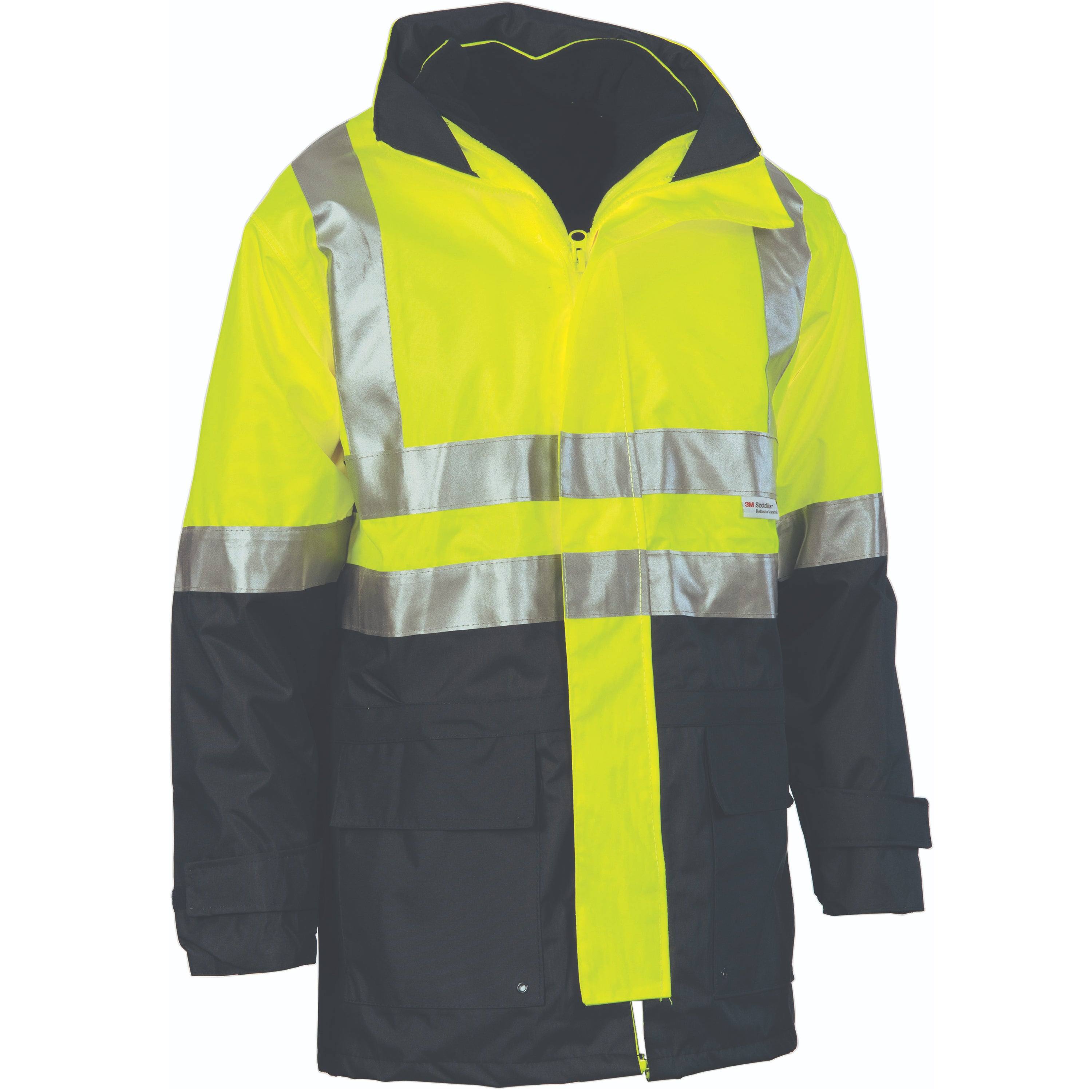4 in 1 HiVis Two Tone Jacket with Vest and 3M R/Tape 3864 - Printibly