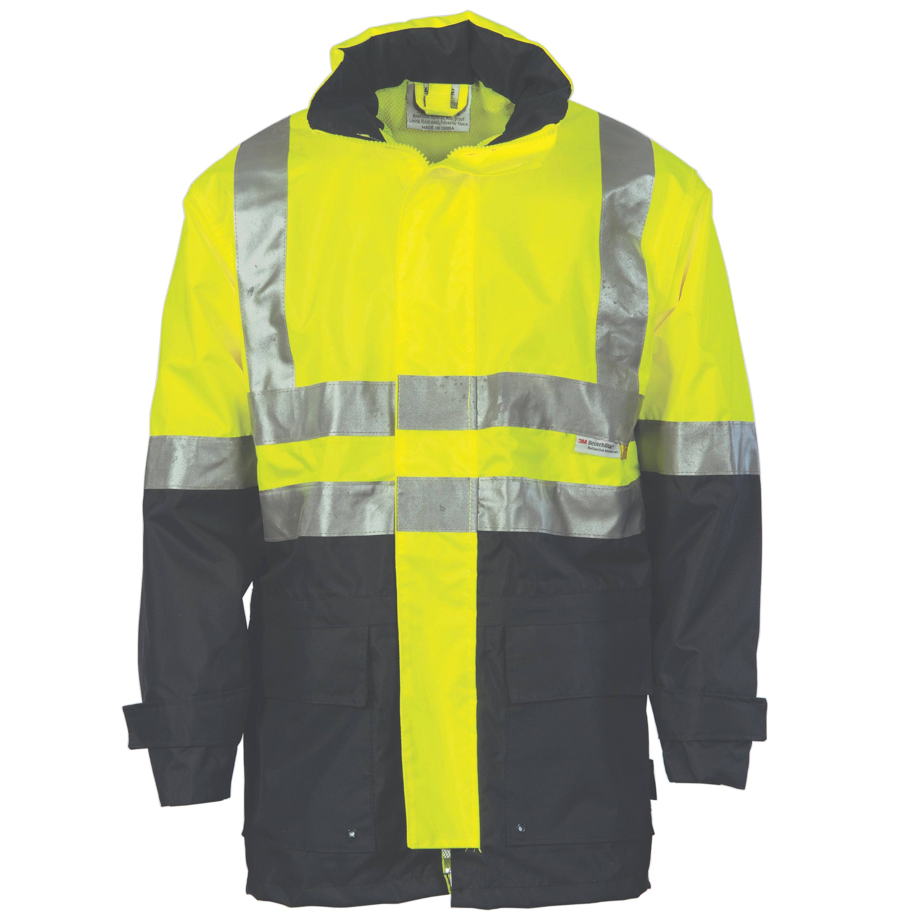 HiVis Two Tone Rain Jacket With 3M R/Tape 3867 - Printibly