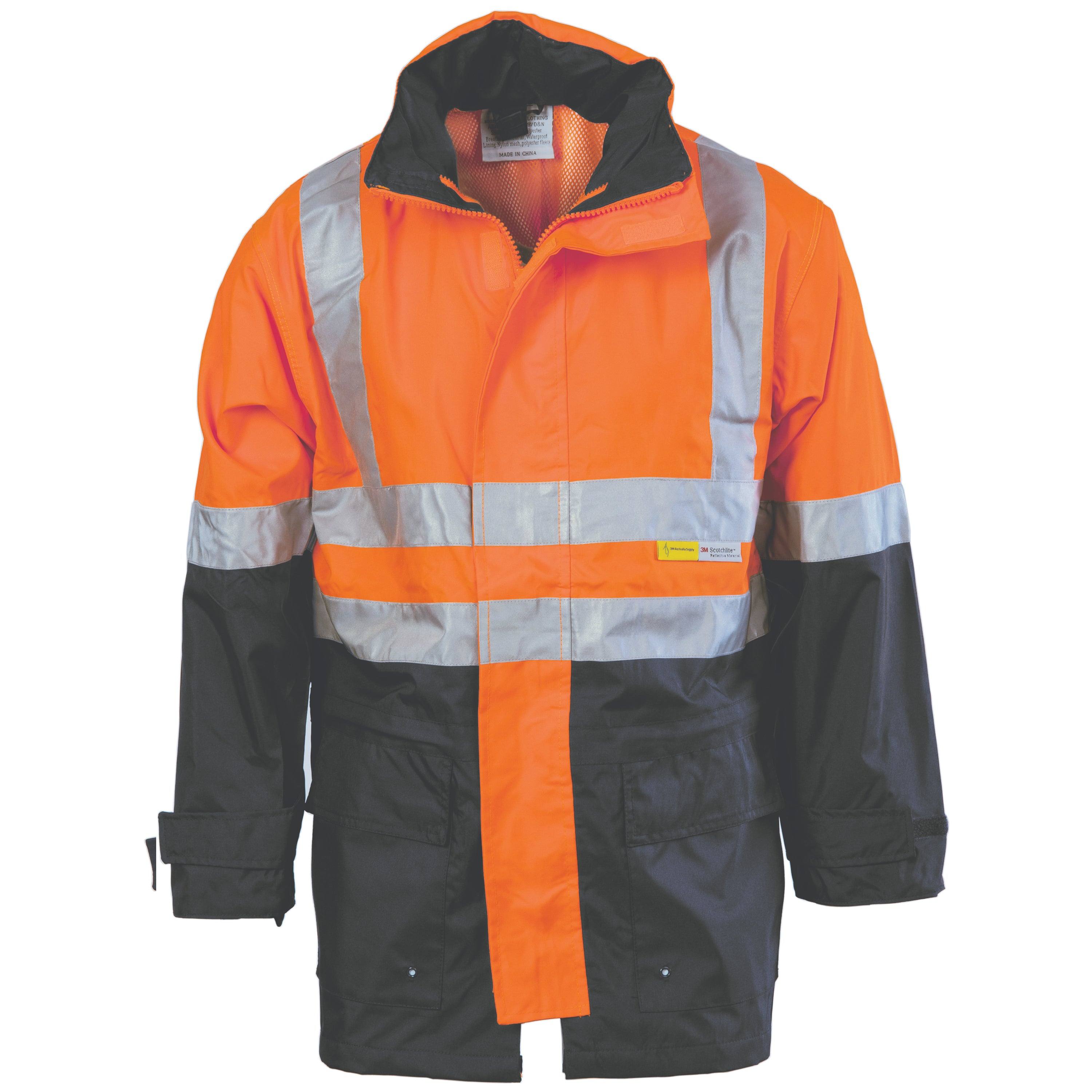 HiVis Two Tone Rain Jacket With 3M R/Tape 3867 - Printibly
