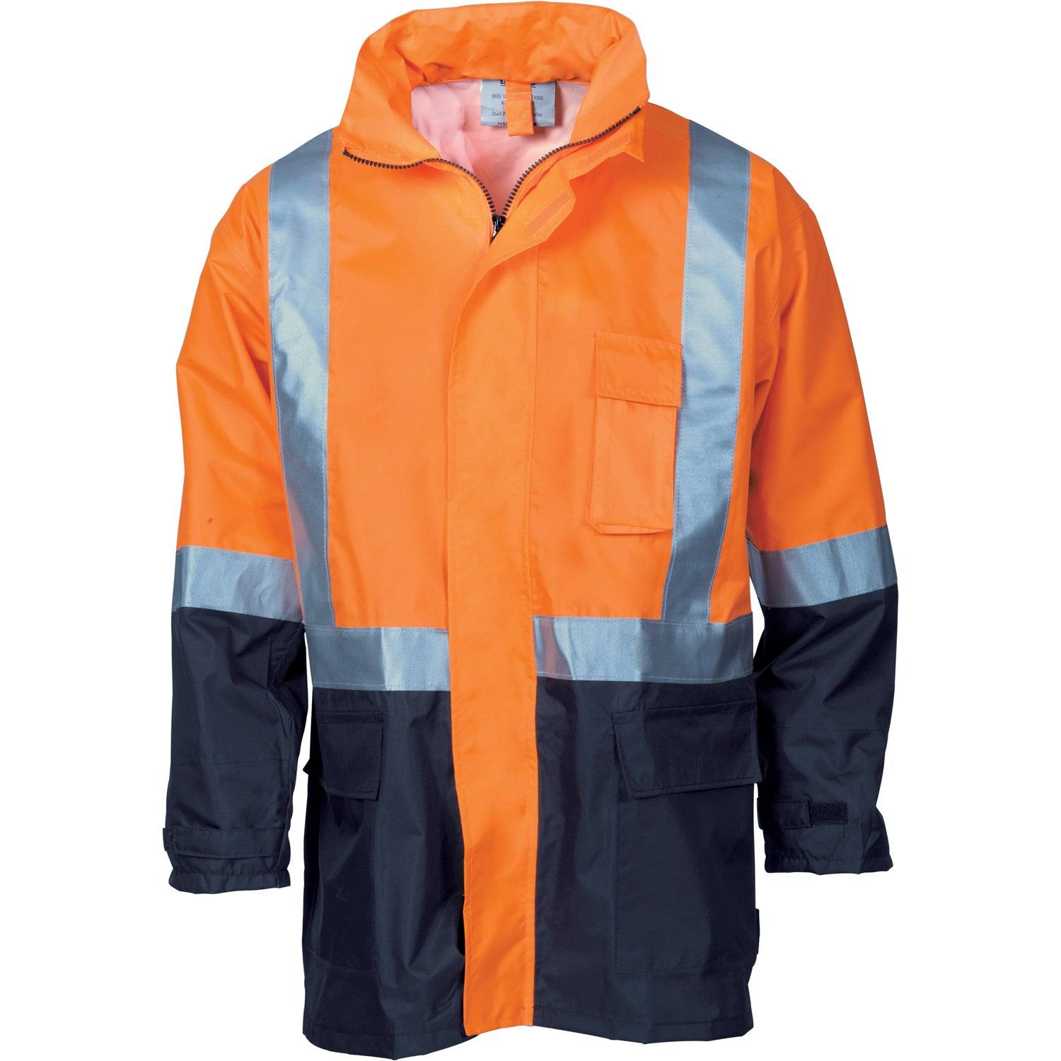 HiVis Two Tone Light Weight Rain Jacket With CSR R/Tape 3879 - Printibly