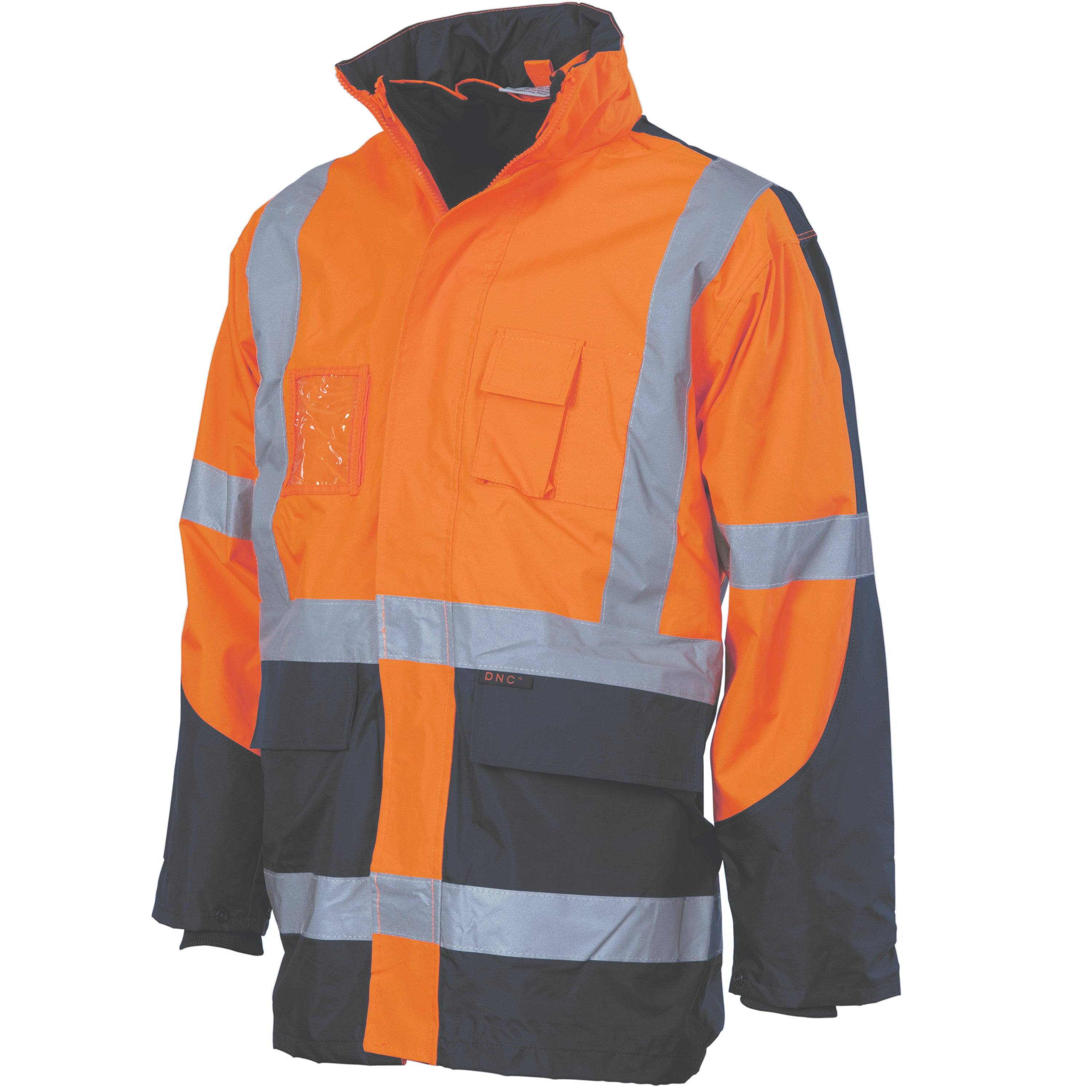 HiVis Cross Back 2 Tone D/N 6in1 Contrast Jacket 3998 - Printibly