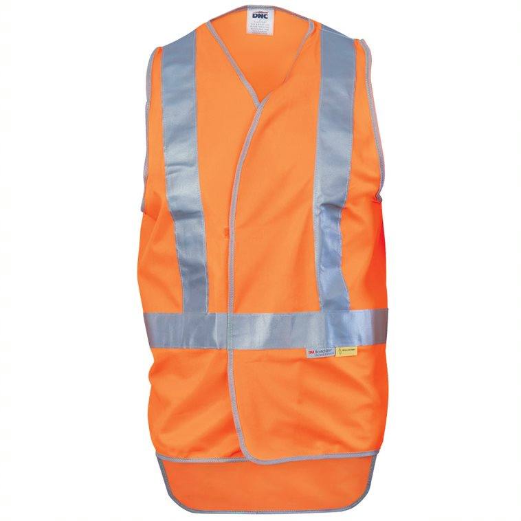 Day/Night Cross Back Safety Vest with Tail 3802 - Printibly