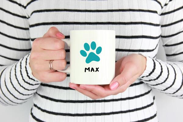 Personalised Pet Mug Paw Print