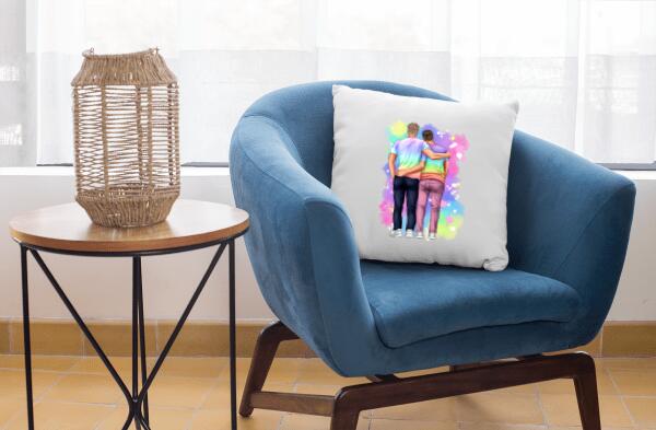 Personalised Male Couple Cushion - Printibly