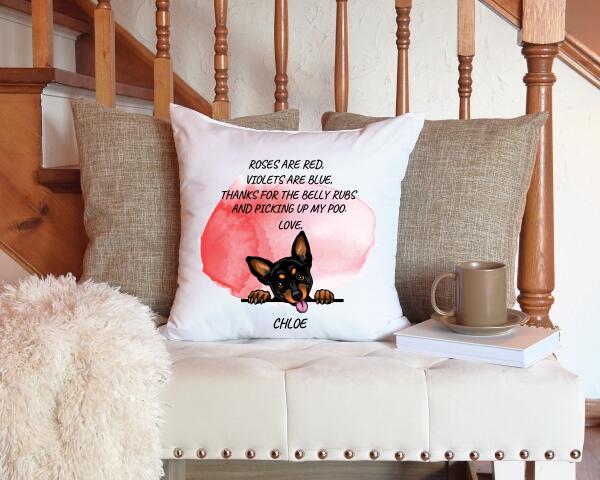 Personalized Dog Poem Cushion Cover - Printibly